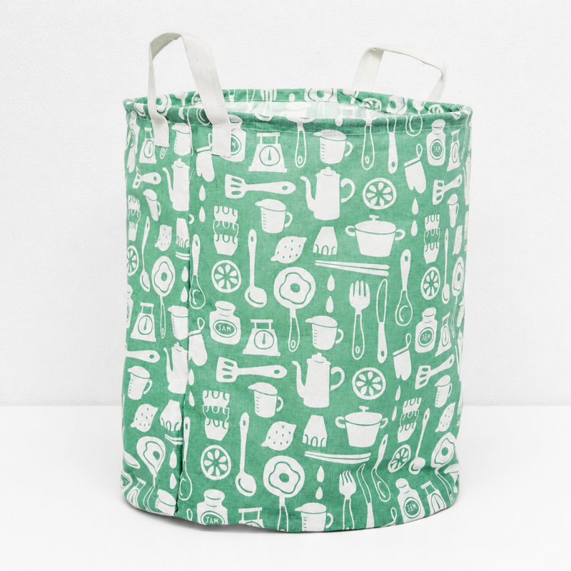 CouldNook Foldable Laundry Hamper - Tall Printed Handle Designs