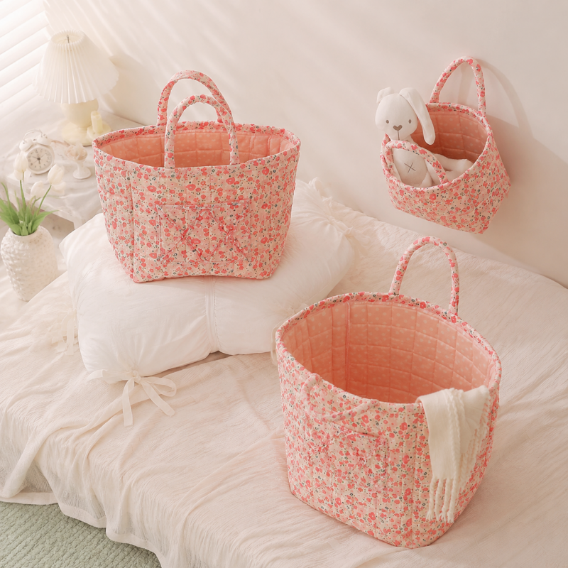 CouldNook Floral Storage Basket - Open Top and Two Sizes