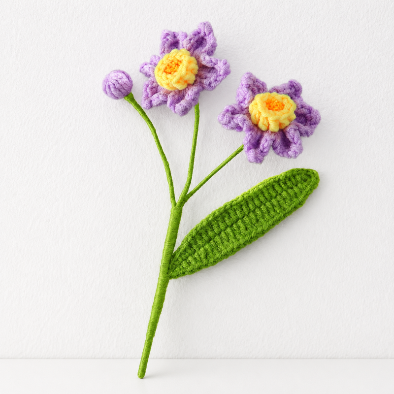CouldNook Yarn Daffodil Stem - Three Bloom Floral Branch