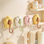 CouldNook Flower Suction Cup Hook - Rounded Petals and Curved Arm