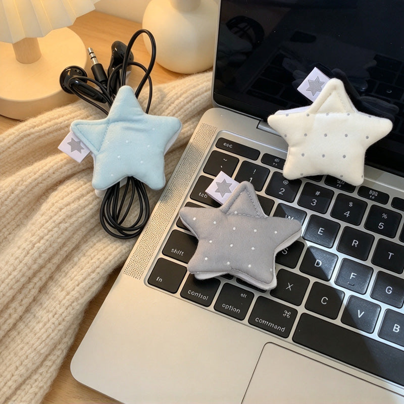 CouldNook Star Cable Wrap - Dotted Fabric And Padded Points