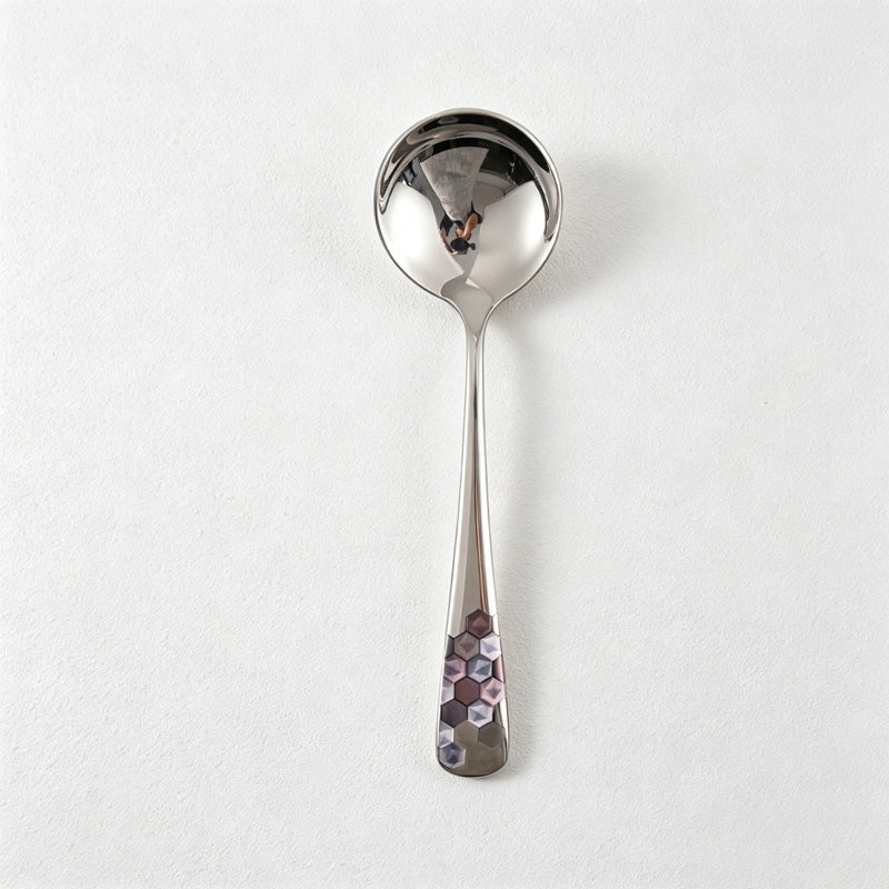 CouldNook Stainless Steel Dessert Spoon - Substantial Rounded Form