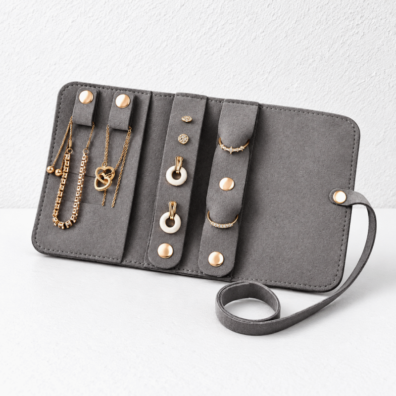 CouldNook Travel Jewelry Organizer - Wrap and Pouch Options