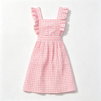CouldNook Gingham Crossback Apron - Heart Pocket Garden Layer