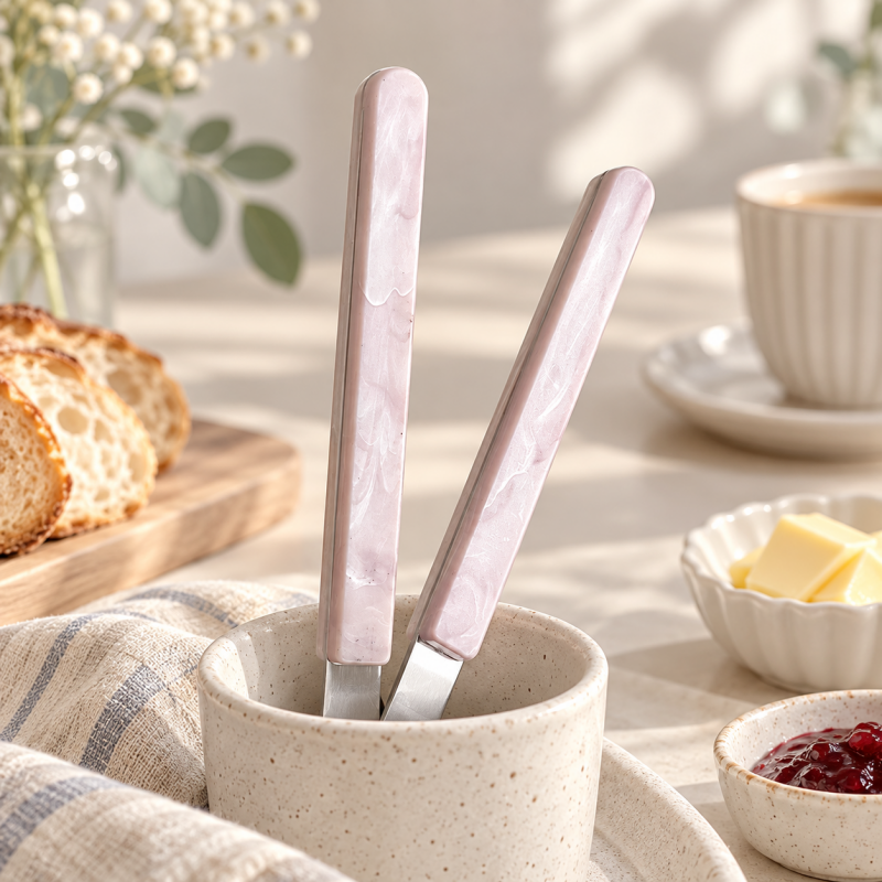 Swirl Handle Flatware - Slim Grips and Reflective Heads
