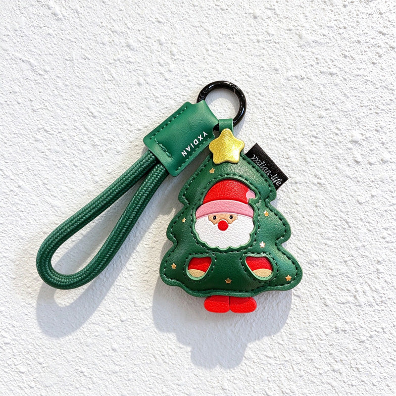 Christmas Character Keychains with Cord Loops and Gift Options