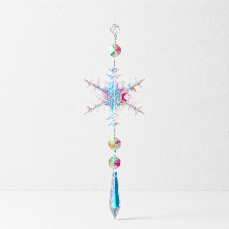 CouldNook Snowflake Crystal Suncatcher Ornament - Four Hanging Designs