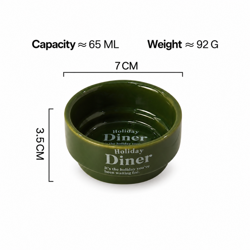 CouldNook Lettered Sauce Bowl - Round Diner Style