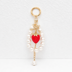 CouldNook Pearl Strawberry Keychain - Bowknot Bag Pendant