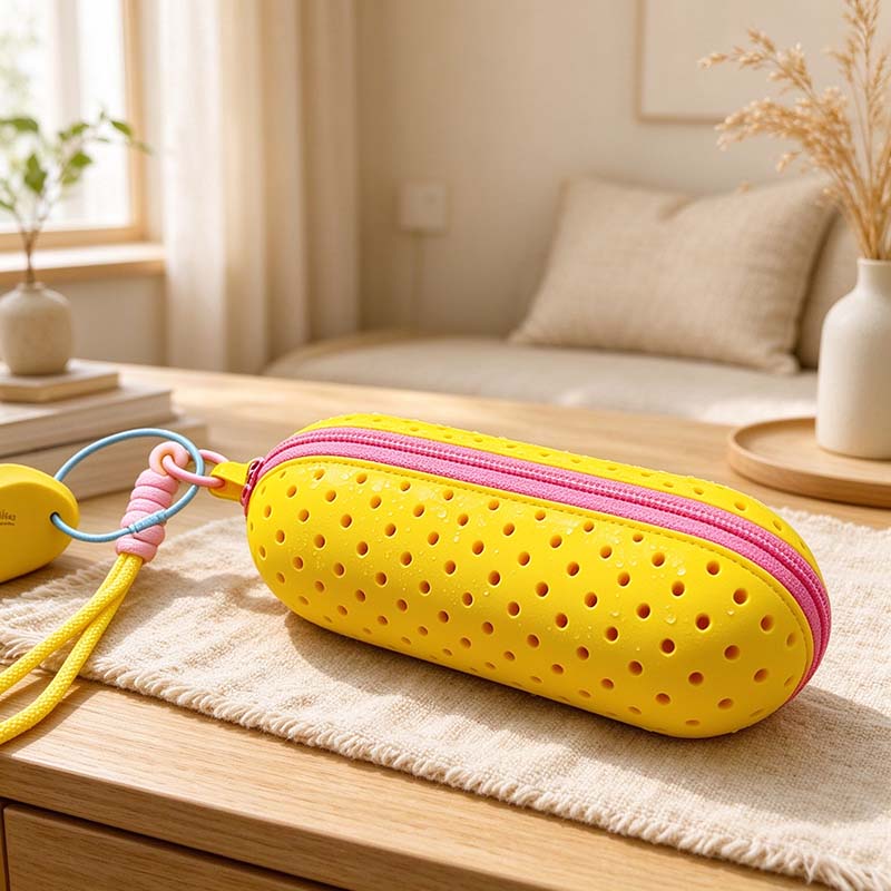 CouldNook Perforated Swim Goggle Case - Colorful Shell And Contrasting Zipper