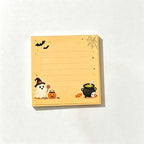 CouldNook Witch Ghost Sticky Notes - Ruled Center and Pumpkin Scene