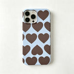 CouldNook iPhone 17 Series Geometric Heart Phone Case - Warm Pattern Cover
