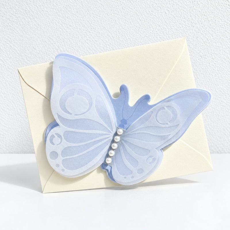 CouldNook Butterfly Pop Up Greeting Card - Layered Pearl Accent