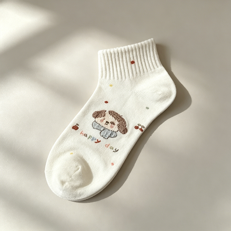 CouldNook Mixed Pattern Crew Socks - Everyday Character Accent