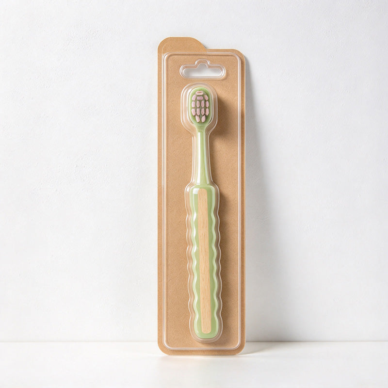 CouldNook Toothbrush - Translucent Handle And Wide Oval Bristle Head