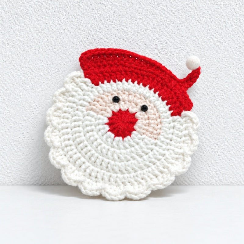 CouldNook Yarn Coaster - Animal Faces and Fringed Tabletop Motifs