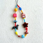 CloudNook Beaded Phone Wrist Strap-Colorful Dachshund Star Charms