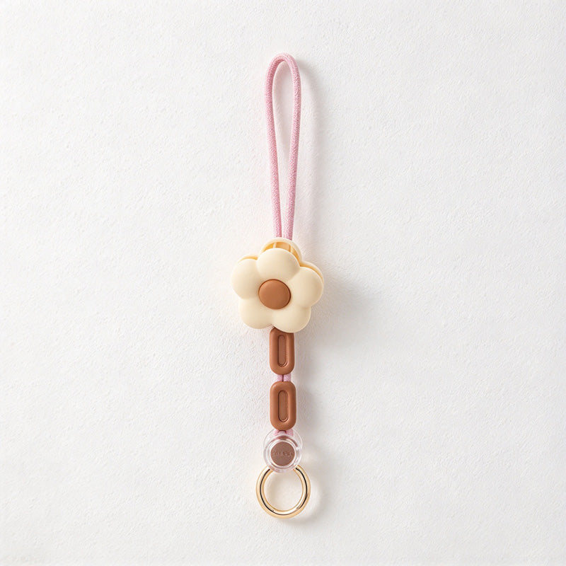 CouldNook Flower Hat Clip - Beaded Cord and Round Attachment Ring
