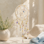 CouldNook Spiderweb Crystal Suncatcher Ornament - Beaded Hanging Strands