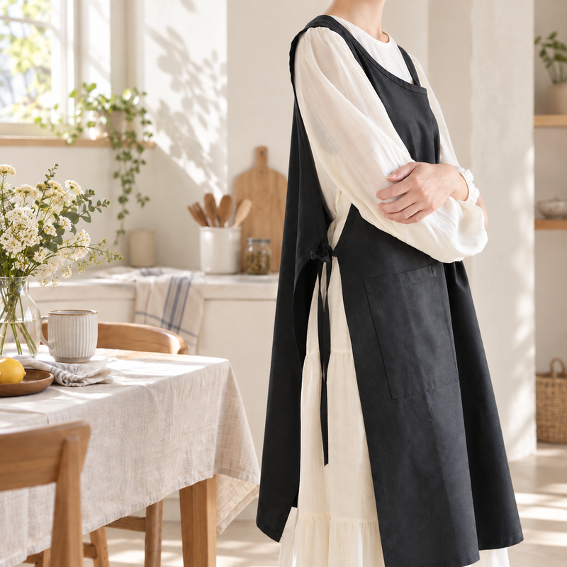 CouldNook Cross-Back Cotton Apron - Three Printed Designs Collection