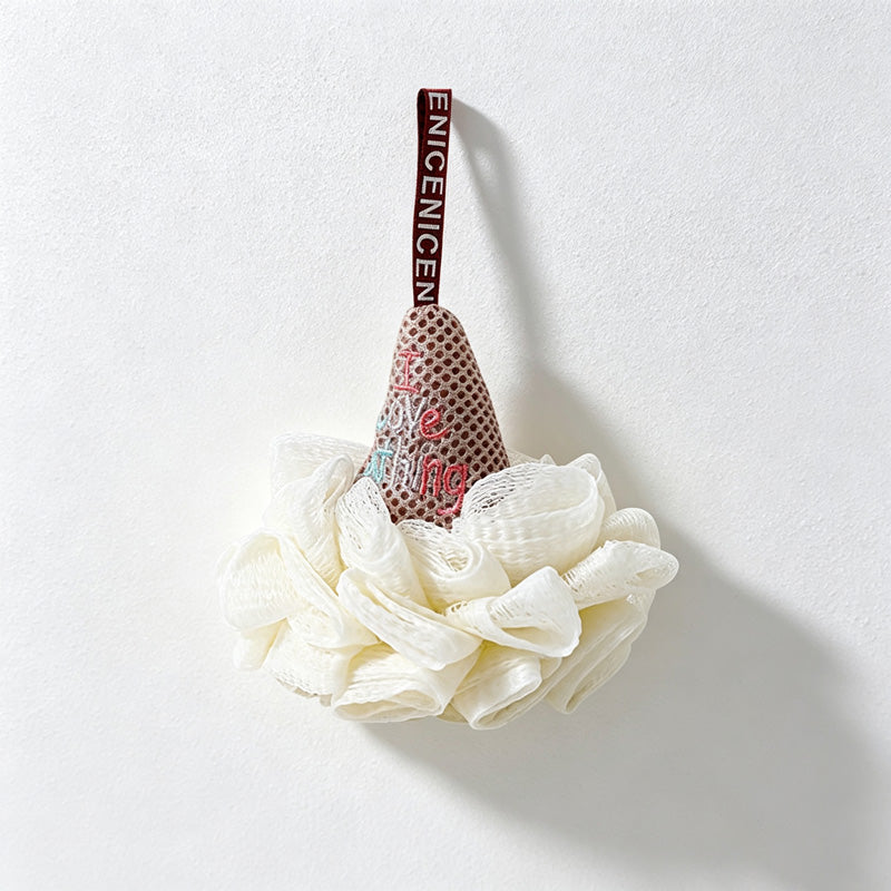 CouldNook Ice Cream Bath Sponge Ball - Cute Shower Accessory