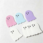 CouldNook Pastel Ghost Sticky Notes - Simple Face and Scalloped Shape