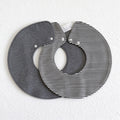 Reversible Round Baby Bib with Adjustable Snaps