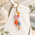 CouldNook Beaded Bag Charm - Mixed Shapes and Twin Hanging Strands