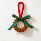 CouldNook Christmas Wreath Hanging Ornament - Pine Cone and Ribbon Detail