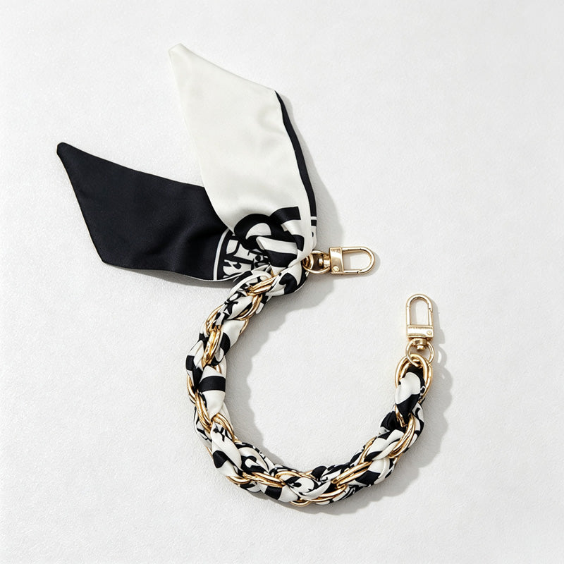 CouldNook Graphic Phone Wrist Strap - Monochrome Braided Scarf Loop