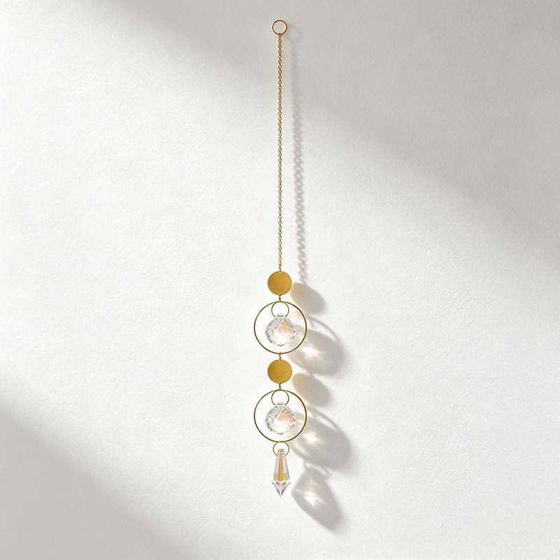 CouldNook Crystal Ring Suncatcher - Geometric Window Hanging Drops