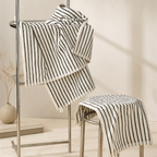CouldNook Cotton Striped Towel - Coordinated Face and Bath Sizes