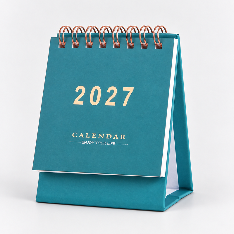 CouldNook 2027 Gold Foil Mini Desk Calendar - Assorted Colors