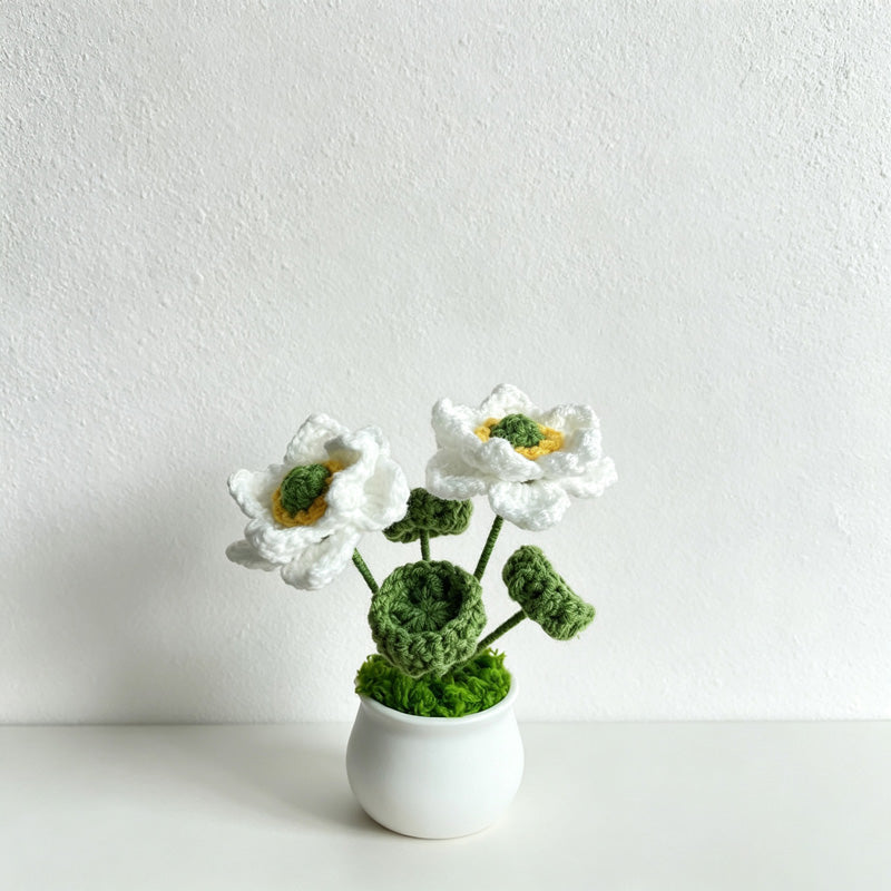 CouldNook Rabbit Flower Planter Ornament - Rabbit and Lotus Designs