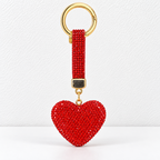 CouldNook Heart Keychain - Rhinestone-covered Shape and Matching Short Strap