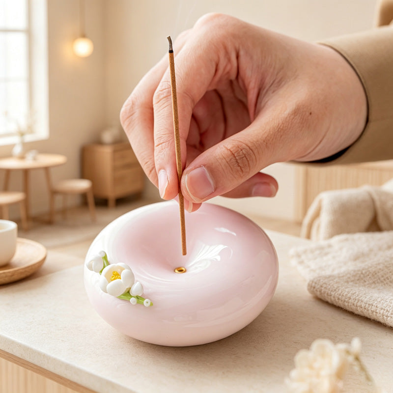 CouldNook Decorative Incense Holder - Layered Visible Details Home Display