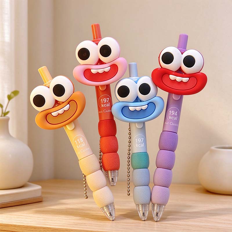 CouldNook Character Gel Pen - Expressive Topper And Segmented Grip