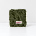 CouldNook Hand Knit Square Coaster - Chunky Textured Surface
