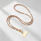 CouldNook Rhinestones Set Crossbody Phone Strap with Heart-Shaped Links