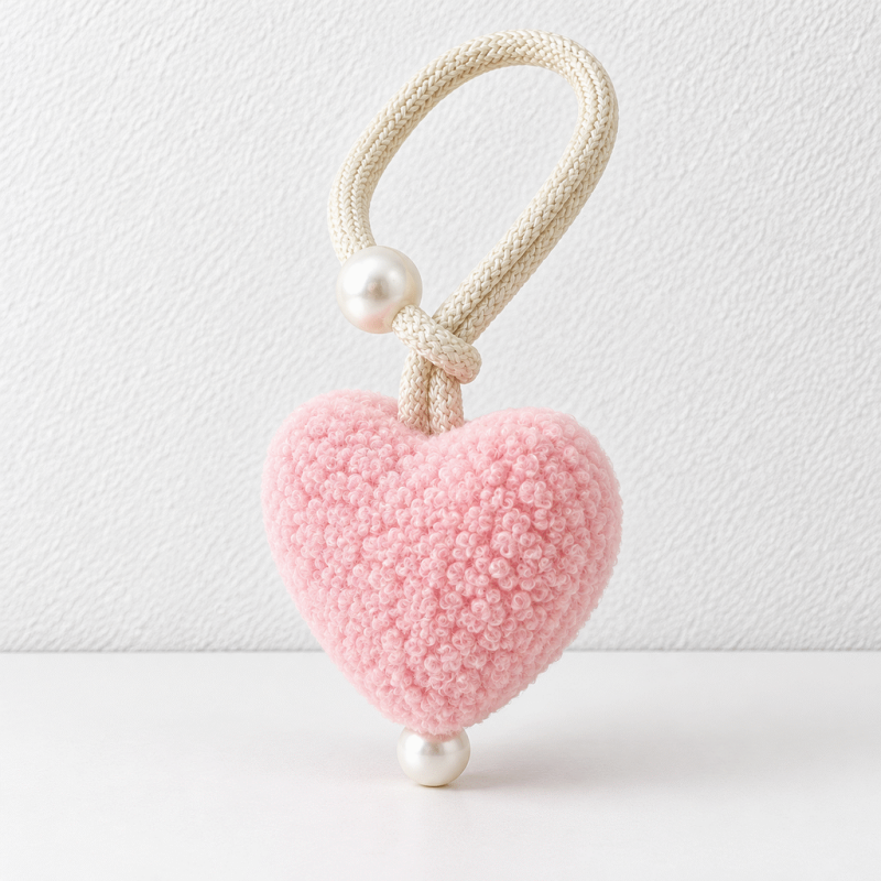 CouldNook Heart Curtain Tieback - Plush Pendant and Beads
