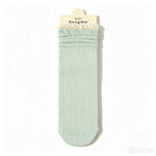 CloudNook Cotton Blend Seamless Breathable Floral Mid-Calf Crew Socks