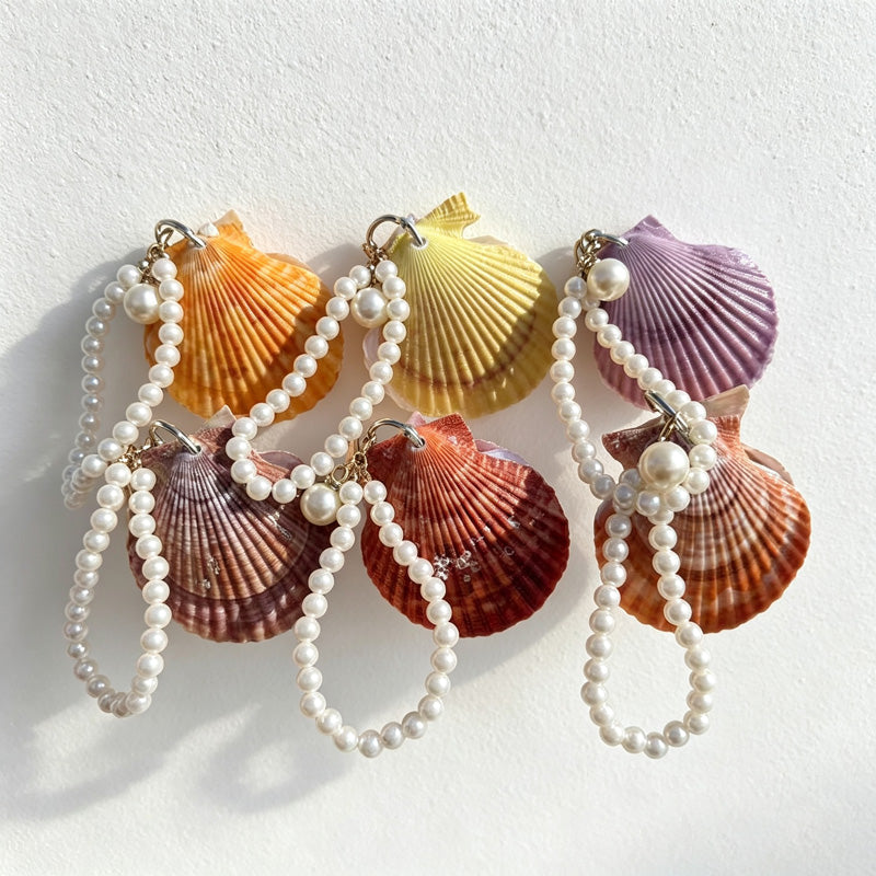 CouldNook Shell Notebook - Ridged Scallop Covers and Decorative Beaded Loop