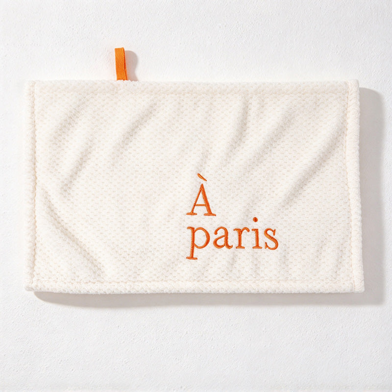 CouldNook Embroidered Letter Hand Towel - Textured Surface And Hanging Loop