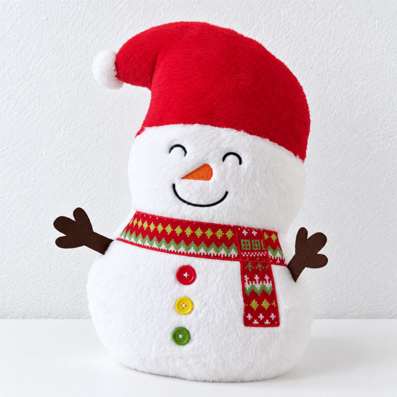 CouldNook Christmas Character Cushion - Smiling Faces And Shaped Festive Outlines