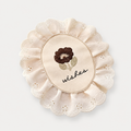 CouldNook Embroidered Ruffle Coaster-Tabletop Decor Accent