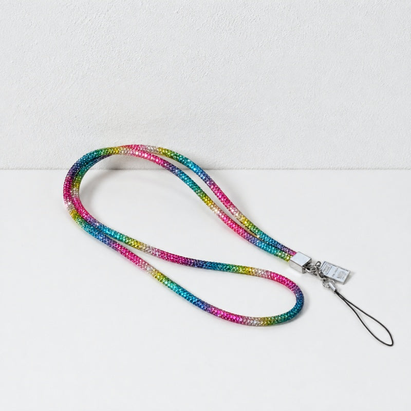 CouldNook Reflective Rhinestone Neck Phone Lanyard - Connector Loop