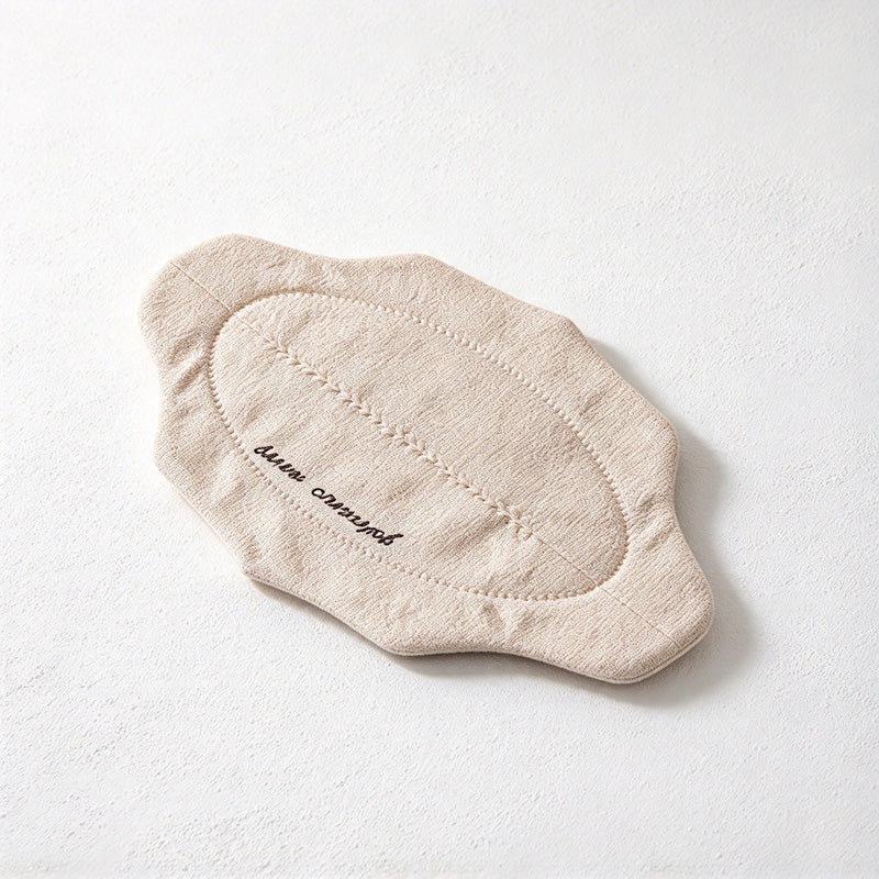 CouldNook Embroidered Coaster - Quilted Fabric Border and Octagonal Shape Choices