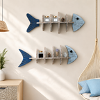CouldNook Fish Shaped Wall Shelf - Three Display Formats