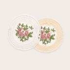 CouldNook Embroidered Floral Lace Coaster - Soft Dining Accent