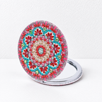CouldNook Decorative Folding Mirror - Gem-Like Pattern And Double Reflective Interior